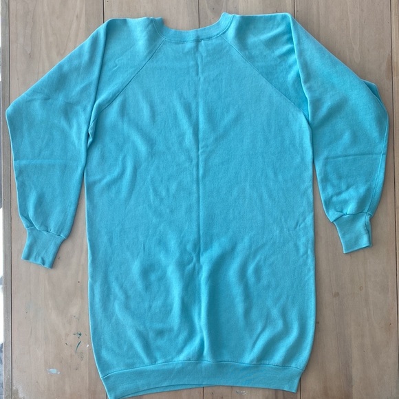 Vintage Cat Lover’s 80s Longline Sweatshirt Dress Grannycore Size L estimated - Picture 5 of 6